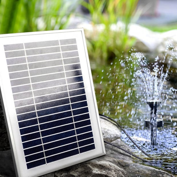 Solar Pond Pump with Battery Kit Solar Powered Garden Water Fountain Image 8