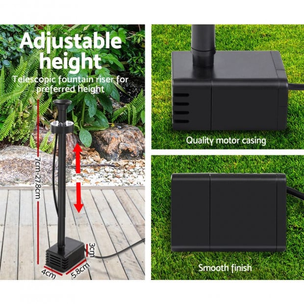 Solar Pond Pump with Battery Kit Solar Powered Garden Water Fountain Image 9