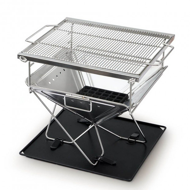 Camping Fire Pit BBQ Portable Folding Stainless Steel Stove Outdoor