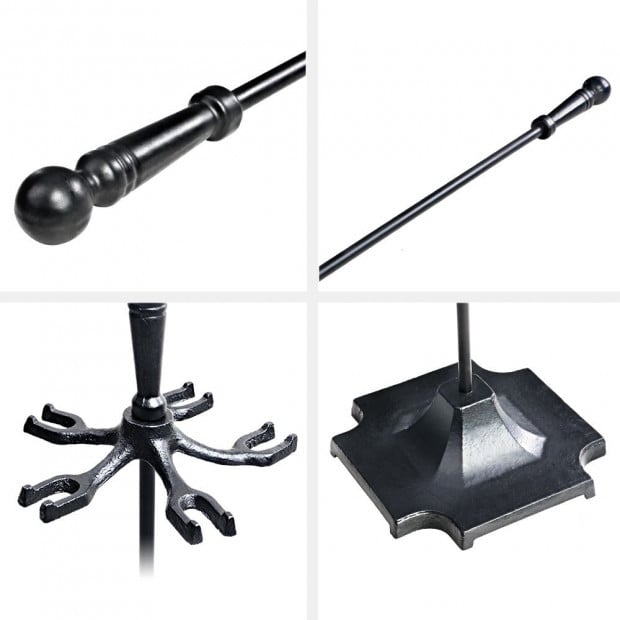 Fireplace Tool Set Fire Place Tools Poker Brush Shovel Stand Tongs Image 3