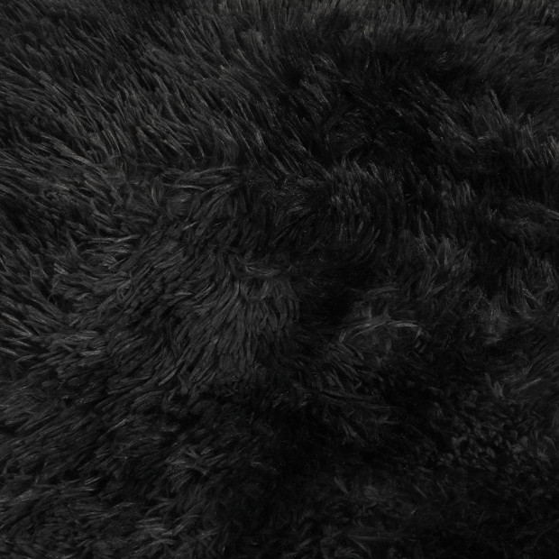 Floor Rug Shaggy Rugs Soft Large Carpet Area Tie-dyed 200x230cm Black Image 5