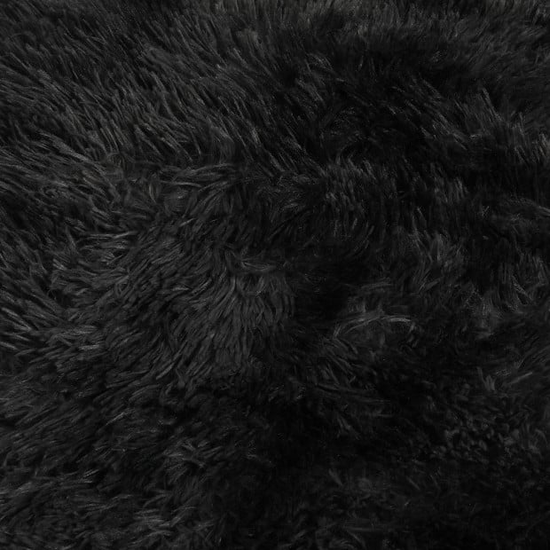 Floor Rug Shaggy Soft Large Carpet Area Tie-dyed 200x300cm Black Image 4