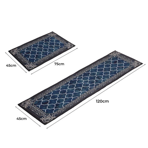 2x Kitchen Mat Floor Rugs Carpet Non-Slip Door Mat 45x120cm /45x75cm Image 3