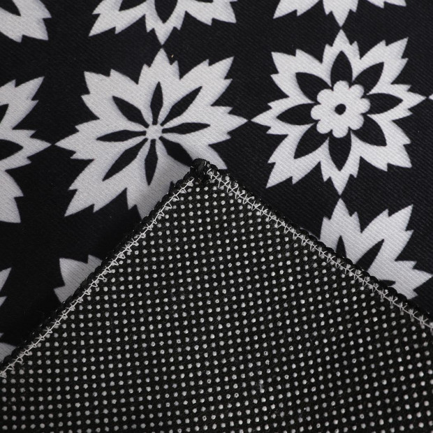 2x Kitchen Mat Rugs Area Carpet Non-Slip Mat 45x150cm/45x75cm Black Image 5