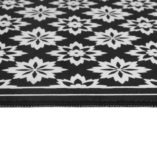 2x Kitchen Mat Rugs Area Carpet Non-Slip Mat 45x150cm/45x75cm Black Image 6
