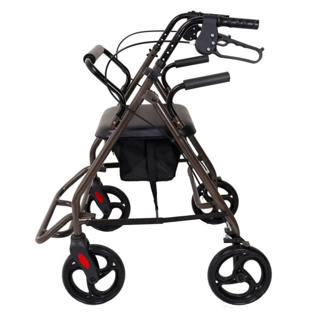 Orthonica Foldable Steel Frame Rollator Walker - Grey Image 4