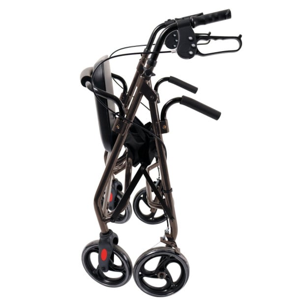 Orthonica Foldable Steel Frame Rollator Walker - Grey Image 6