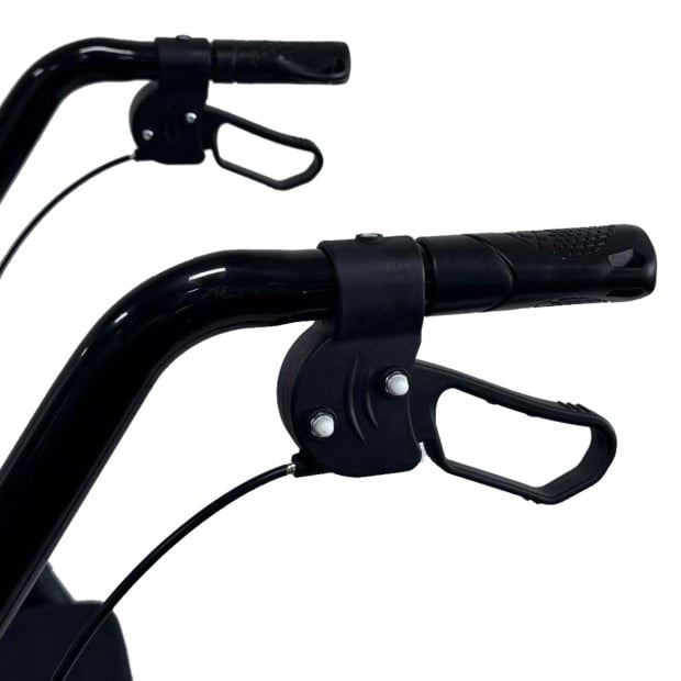 Orthonica Foldable Steel Mobility Rollator Walker - Black Image 5