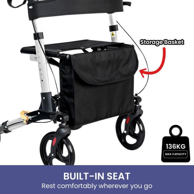 Orthonica Folding Rollator Walker Image 7