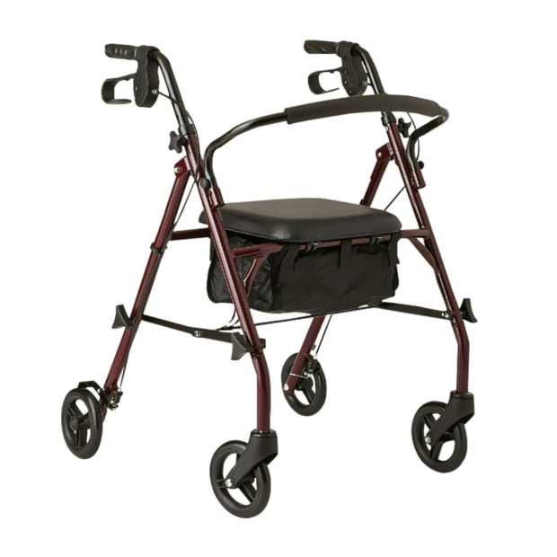 Orthonica Foldable Steel Frame Rollator 4-Wheel Walker Image 2