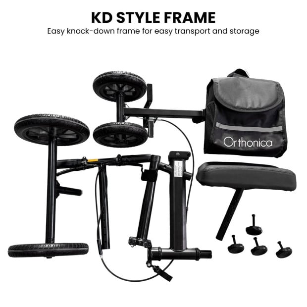 Orthonica Knee Walker with Adjustable Pad and Dual Brakes Image 5