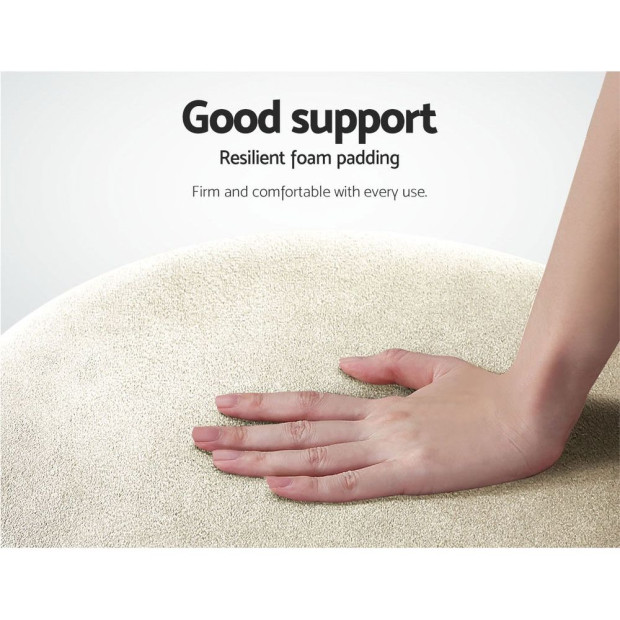 Round Velvet Foot Stool Ottoman Foot Rest Pouf Pouffe Padded Seat Image 4