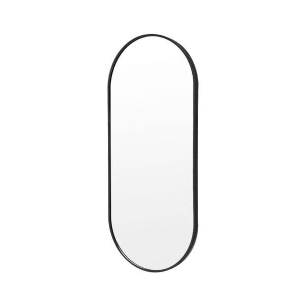 45 x 100cm Wall Mirror Oval Bathroom - Black
