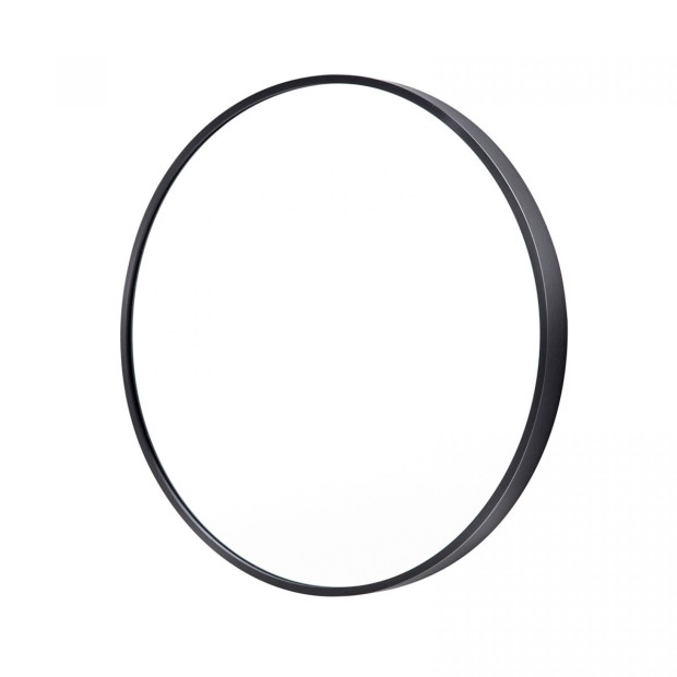 80cm Wall Mirror Round Bathroom - BLACK