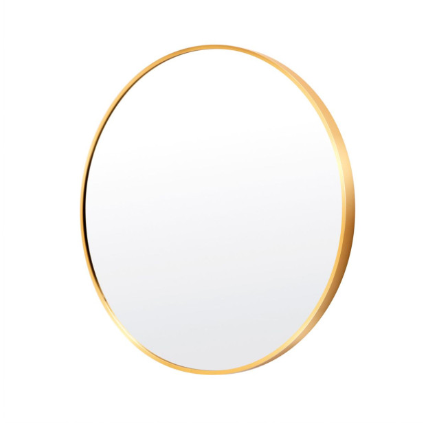80cm Wall Mirror Round Bathroom - Gold