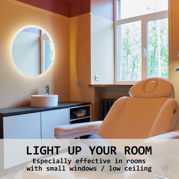 50cm LED Wall Mirror Round Bathroom Image 7