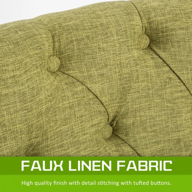 1X French Provincial Oak Leg Chair AMOUR - GREEN Image 5