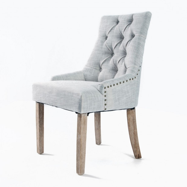 1X French Provincial Oak Leg Chair - GREY
