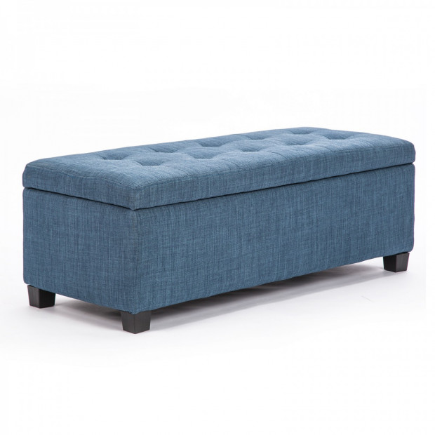 Storage Ottoman Fabric - NAVY GREY