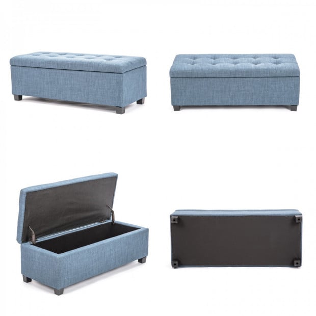 Storage Ottoman Fabric - LIGHT GREY Image 2