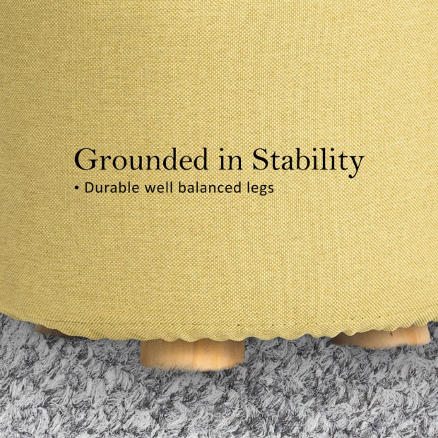 2X Round Foot Stool - MUSTARD YELLOW Image 6