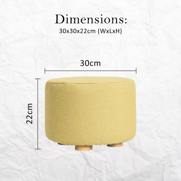 2X Round Foot Stool - MUSTARD YELLOW Image 8
