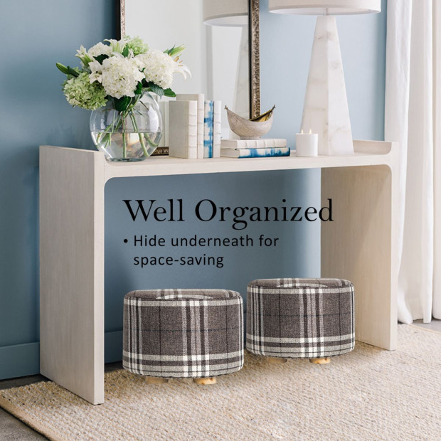 2X Round Foot Stool - LATTICE Image 4