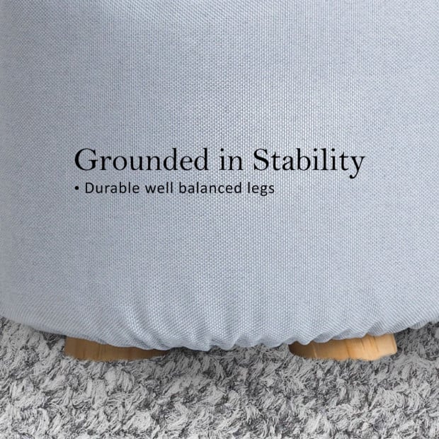 2X Round Foot Stool - LIGHT BLUE Image 6
