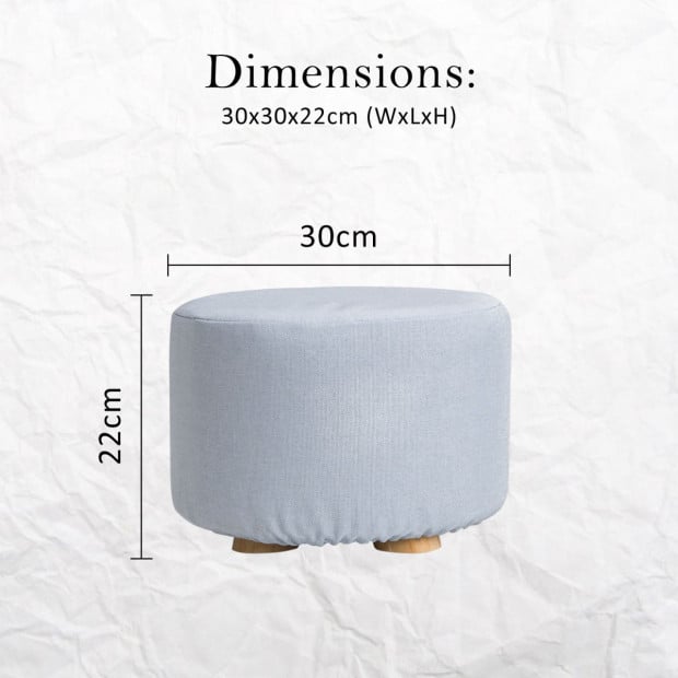 2X Round Foot Stool - LIGHT BLUE Image 8