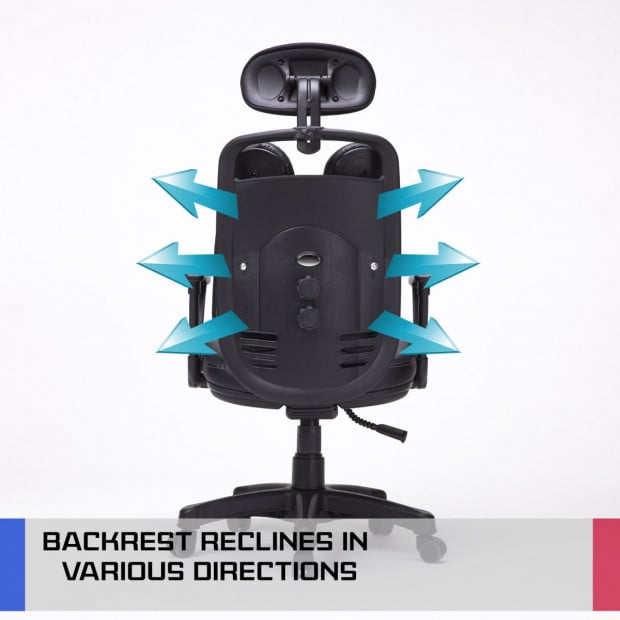 Korean Office Chair SUPERB - BLACK Image 6