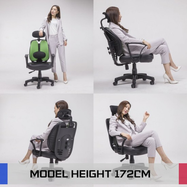Korean Office Chair SUPERB - GREEN Image 2