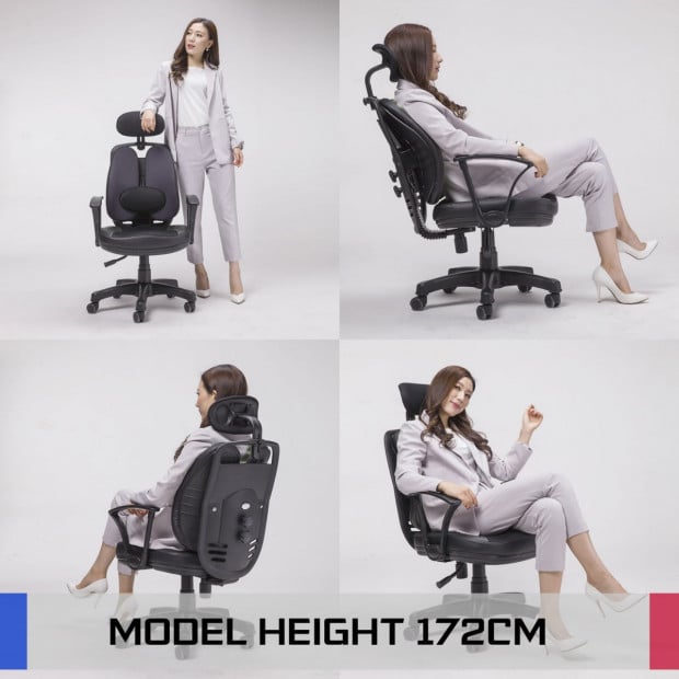 Korean Office Chair SUPERB - GREY Image 2