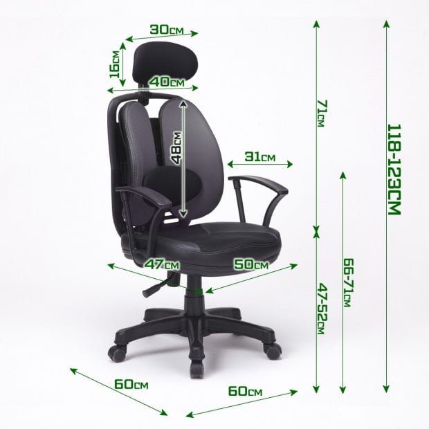 Korean Office Chair SUPERB - GREY Image 9