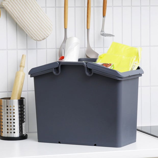 2X Multipurpose Laundry Basket - DARK GREY Image 5