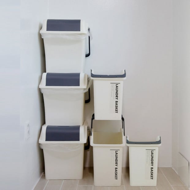 2X Multipurpose Laundry Basket - IVORY Image 5