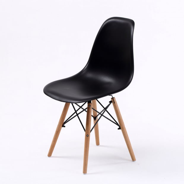Replica Eames DSW Dining Chair - BLACK X2 Image 5