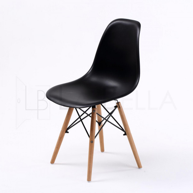 Replica Eames DSW Dining Chair - BLACK X4 Image 5