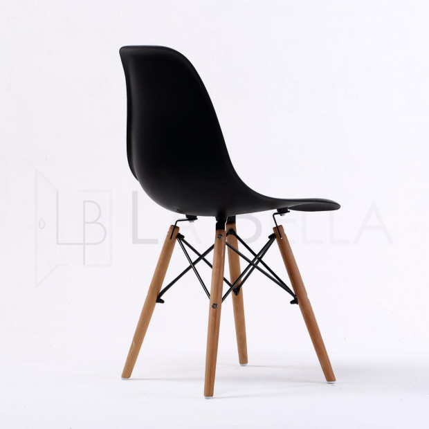 Replica Eames DSW Dining Chair - BLACK X4 Image 6