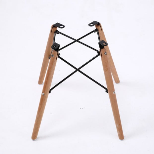 4x DSW Dining Chairs Retro Furniture - WHITE Image 5
