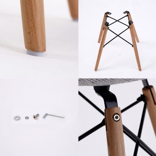 Replica Eames DSW Dining Chair - GREY X2 Image 2