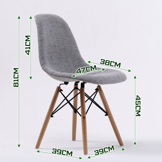 Replica Eames DSW Dining Chair - GREY X2 Image 7