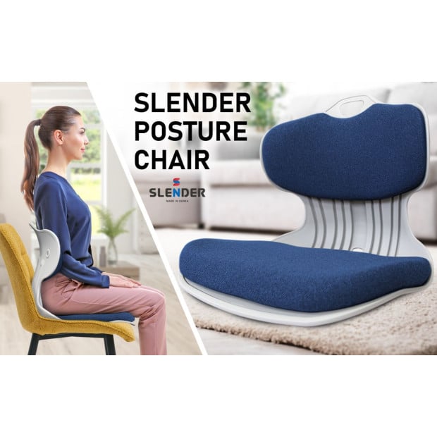 Korean Slender Posture Correction Chair - Blue Image 2