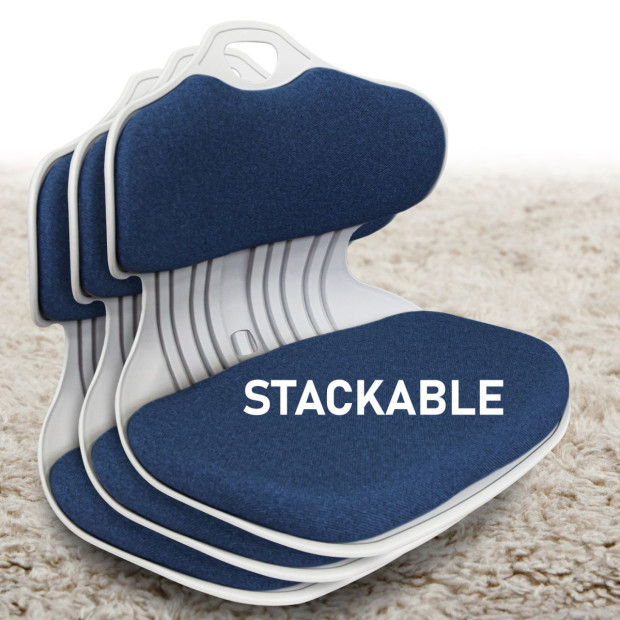 Korean Slender Posture Correction Chair - Blue Image 7