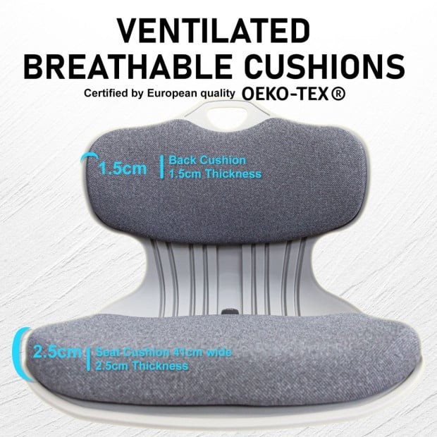Korean Slender Posture Correction Chair - Grey Image 2