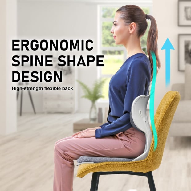 Korean Slender Posture Correction Chair - Grey Image 5