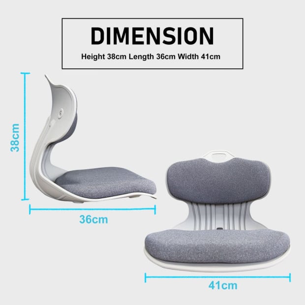 Korean Slender Posture Correction Chair - Grey Image 6