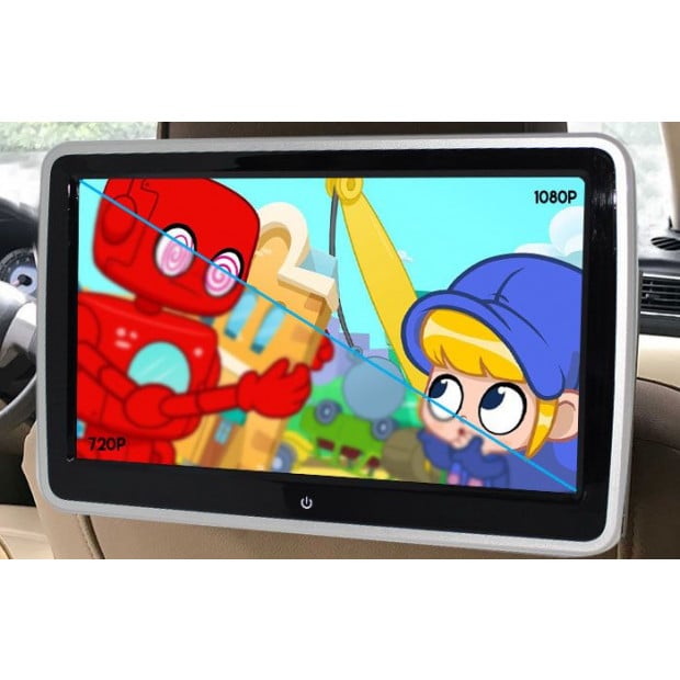 10.1In Tft Active Headrest Car Dvd Player Touch Screen Slim Full Hd Image 4