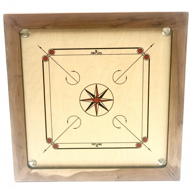 87x87cm Plywood Carrom Board With 74x74cm Internal Playing Area.