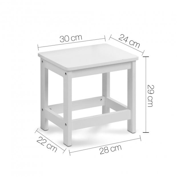 Kids Lift-Top Desk and Stool - White Image 3