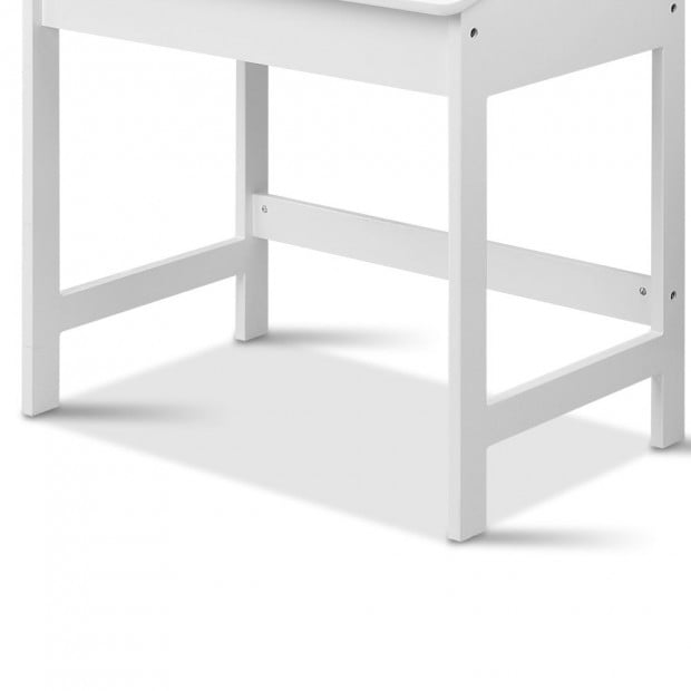 Kids Lift-Top Desk and Stool - White Image 8